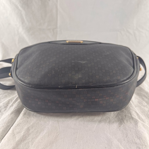 LANVIN PARIS Vintage Authentic Dome Black Canvas and Leather Trim Crossbody bag - Picture 9 of 17